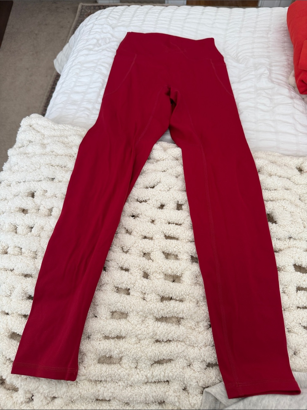 Women’s High-Waist Red Leggings